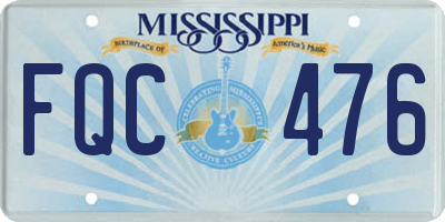 MS license plate FQC476