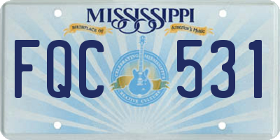 MS license plate FQC531