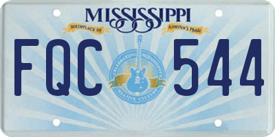 MS license plate FQC544