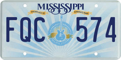 MS license plate FQC574