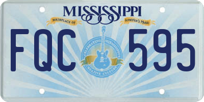 MS license plate FQC595