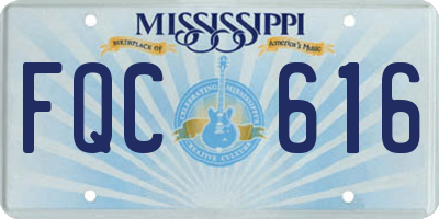 MS license plate FQC616