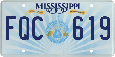 MS license plate FQC619