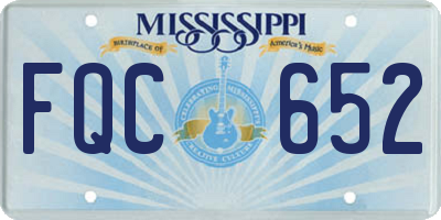 MS license plate FQC652