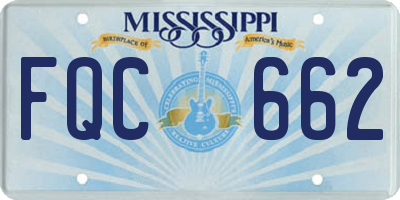 MS license plate FQC662