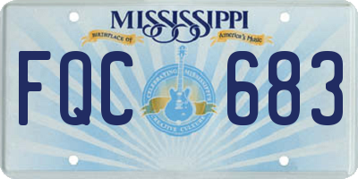 MS license plate FQC683