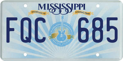 MS license plate FQC685