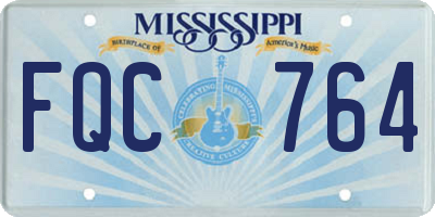MS license plate FQC764