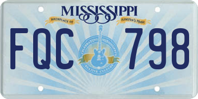 MS license plate FQC798