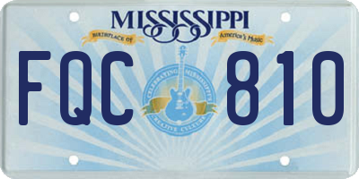 MS license plate FQC810