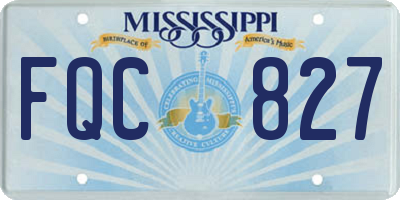 MS license plate FQC827