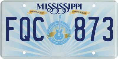 MS license plate FQC873