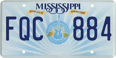 MS license plate FQC884