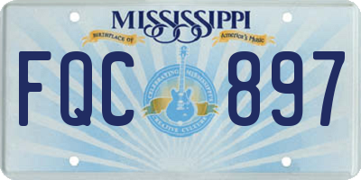 MS license plate FQC897
