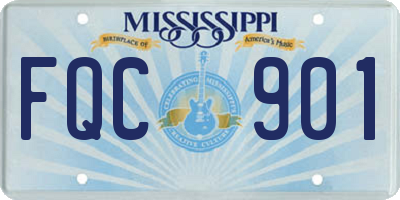 MS license plate FQC901