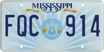 MS license plate FQC914