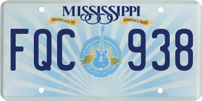 MS license plate FQC938