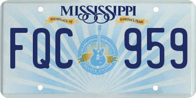 MS license plate FQC959