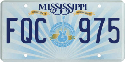 MS license plate FQC975
