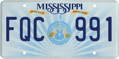 MS license plate FQC991