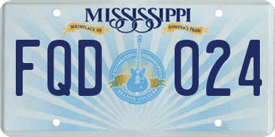 MS license plate FQD024