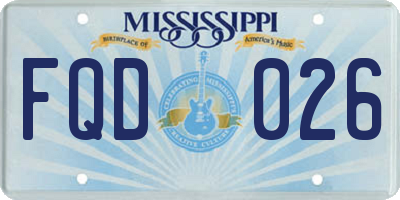 MS license plate FQD026