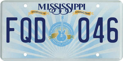 MS license plate FQD046