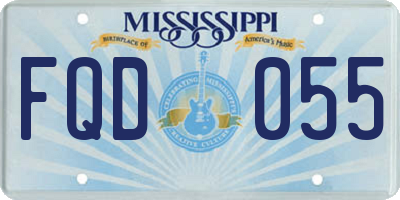 MS license plate FQD055