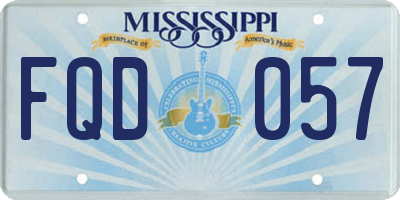 MS license plate FQD057