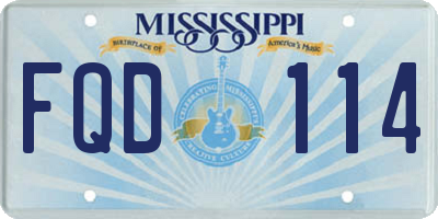 MS license plate FQD114