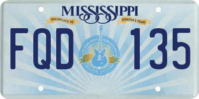 MS license plate FQD135
