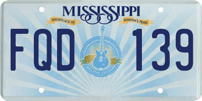 MS license plate FQD139