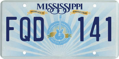 MS license plate FQD141