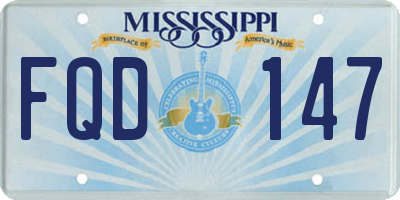 MS license plate FQD147