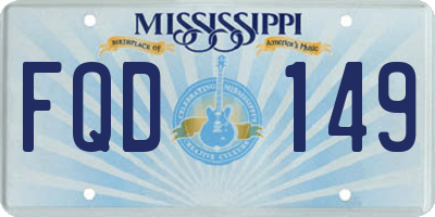 MS license plate FQD149