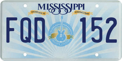 MS license plate FQD152