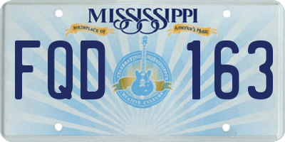 MS license plate FQD163