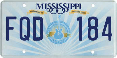 MS license plate FQD184