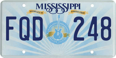 MS license plate FQD248