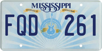 MS license plate FQD261