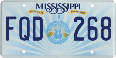 MS license plate FQD268