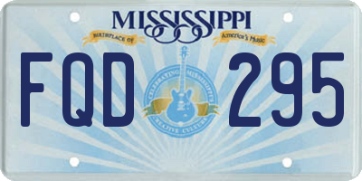 MS license plate FQD295
