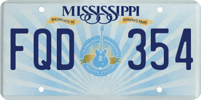 MS license plate FQD354