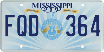 MS license plate FQD364