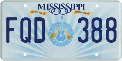 MS license plate FQD388