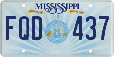 MS license plate FQD437