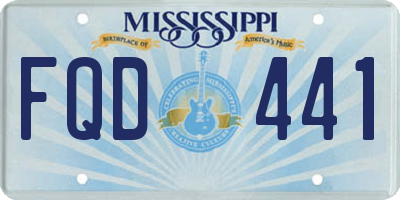 MS license plate FQD441