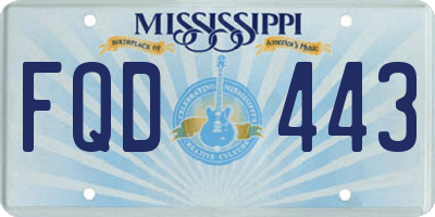 MS license plate FQD443