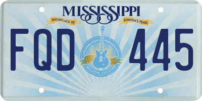 MS license plate FQD445