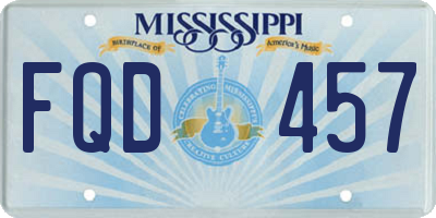 MS license plate FQD457